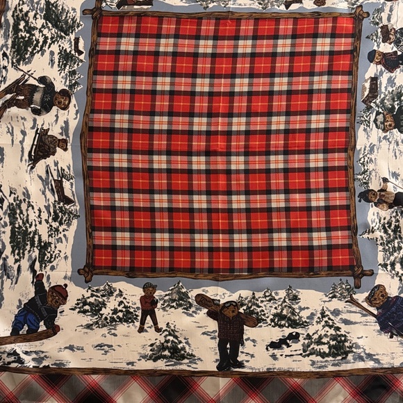 Ralph Lauren Red and Black Plaid Scarf - Picture 9 of 9